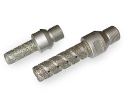 Electroplated finger bits for marble and soft stones - connection 1/2"gas M